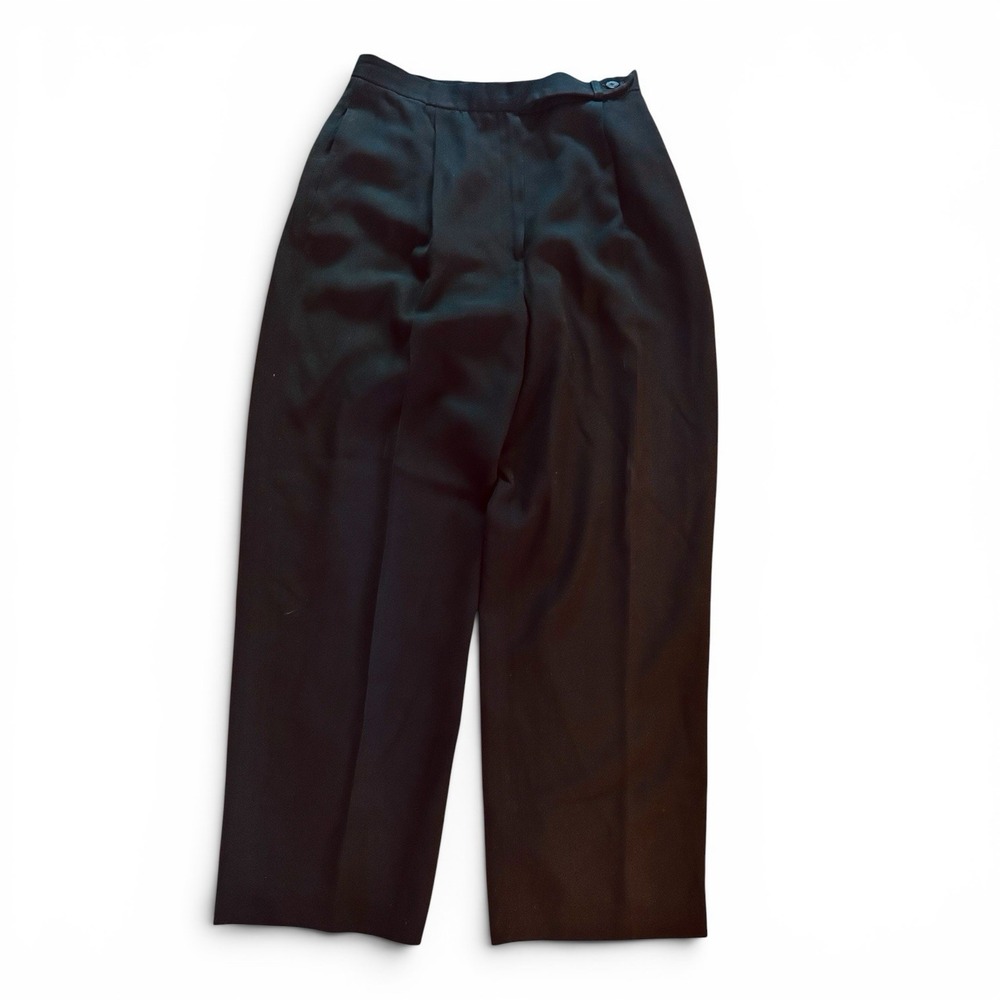 Vintage Lauren Ralph Lauren Women's Black Wool Blend Dress Pants Size 6